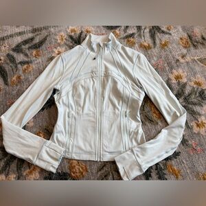 Lululemon Define Jacket Cropped Size 6 Sheer Blue Nulu